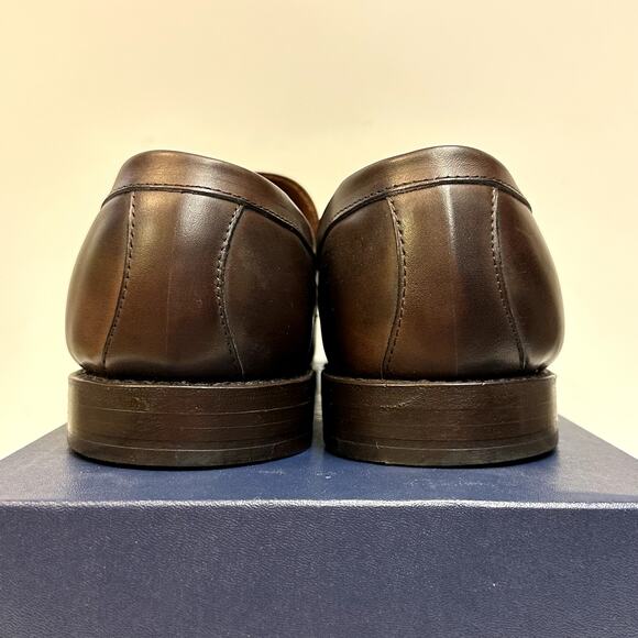 NIB Allen Edmonds x Brooks Brothers Presidio Penny Loafers Brown USA 10.5 D main image 4